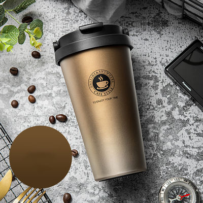 Direct Supply 500ml Stainless Steel Vacuum Insulated Coffee Cup with Custom Pattern