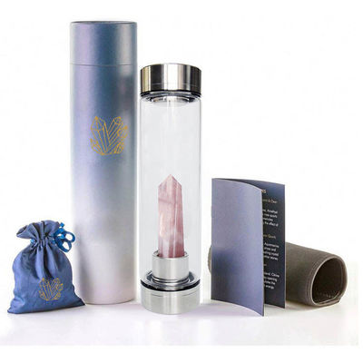 Healing Energy Crystal Glass Water Bottle Stones Crystal Drinking Water Bottle