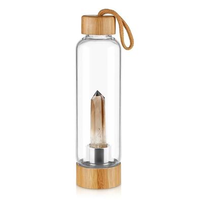 Business Gifts Crystal Water Bottle with 500ml Capacity and Attractive Design Stones