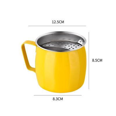 304 Stainless Steel Tea Mugs Creative Design for Logo Customization and Crescent Filter