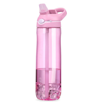 Sports Design Tritan Plastic Water Bottle with Custom Pattern and Leak Proof Straw