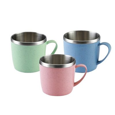 Stainless Steel Coffee Mug With Handle 220ml Capacity For Children's Snacks And Drinks