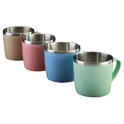 Stainless Steel Coffee Mug With Handle 220ml Capacity For Children's Snacks And Drinks