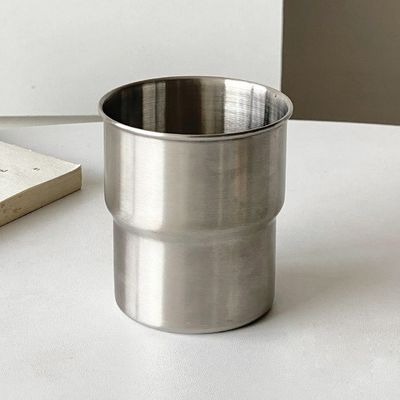 Stainless Steel Camping Coffee Cup with Folding Handle and Sustainable Materials