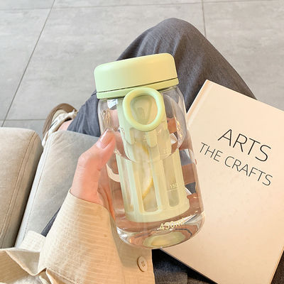 450ml/600ml PC Plastic Cup Leak Proof Custom Logo Sports Water Bottle With Tea Strainer