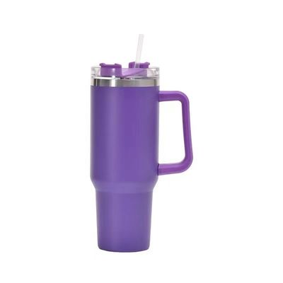 Customizable Color 304 Stainless Steel Cup with 350g Capacity Handle Lid and Straw