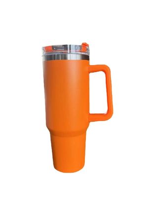 Customizable Color 304 Stainless Steel Cup with 350g Capacity Handle Lid and Straw