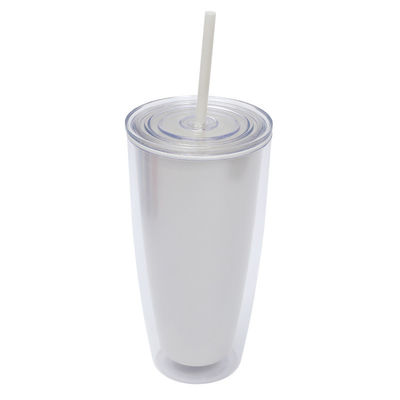 Custom Logo 750ml Simple Transparent Plastic Cup for Outdoor Activities