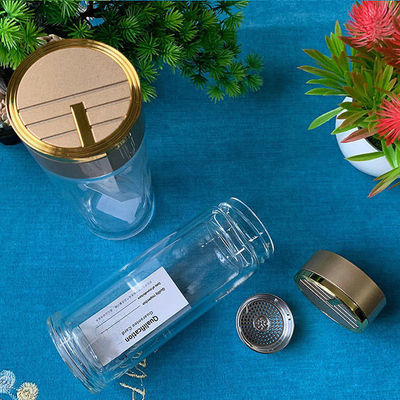 Men's BPA Free Glass Water Bottle with Custom Logo Durable and Versatile Design