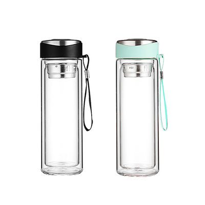 Family-Friendly Clear Glass Sublimation Skinny Double No Leak Coffee Tumbler with Lid