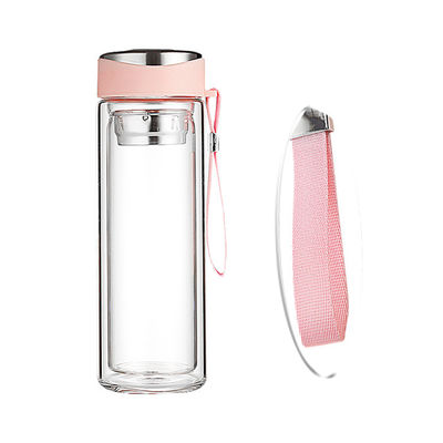 Family-Friendly Clear Glass Sublimation Skinny Double No Leak Coffee Tumbler with Lid