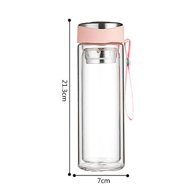 Family-Friendly Clear Glass Sublimation Skinny Double No Leak Coffee Tumbler with Lid