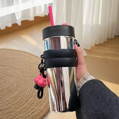 Stainless Steel Ice Drink Bottle with Large Capacity and Insulated Vacuum Design 24oz