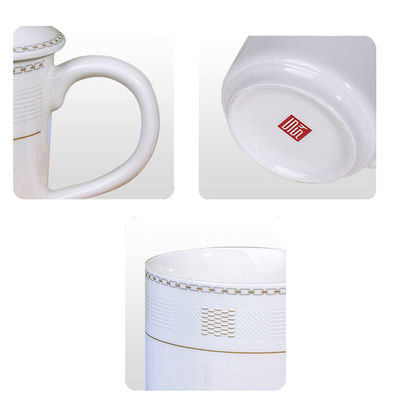 Bulk Novelty Ceramic Handmade Light Colors Grandpa Mug with Lid Hand Grip Coffee Mug