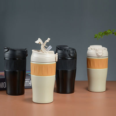 500ML Stainless Steel Double Wall Portable Tumbler With Straw Lid For Customized Color Outdoor