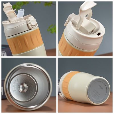 500ML Stainless Steel Double Wall Portable Tumbler With Straw Lid For Customized Color Outdoor