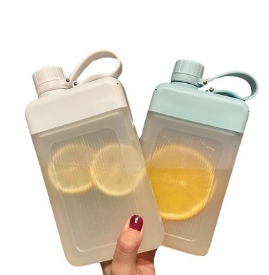 450ml BPA-free Portable Leakproof PP Plastic Square Juice Sports Bottle WITH LID and Cap