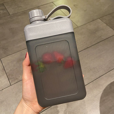 450ml BPA-free Portable Leakproof PP Plastic Square Juice Sports Bottle WITH LID and Cap