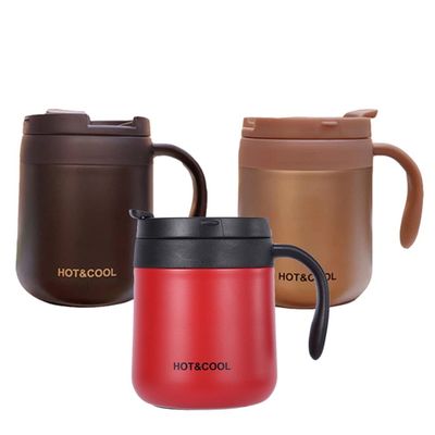 350ml 500ml Ceramic Coffee Custom Logo Portable Tea Mug With Handle in Customized Color