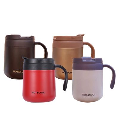 350ml 500ml Ceramic Coffee Custom Logo Portable Tea Mug With Handle in Customized Color