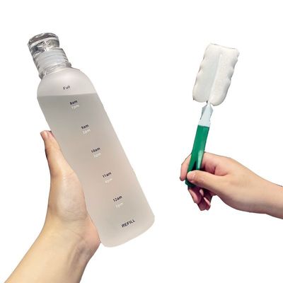 Outdoor Camp Essential 500ml Leakproof Plastic Water Bottle with Time Scale and BPA Free
