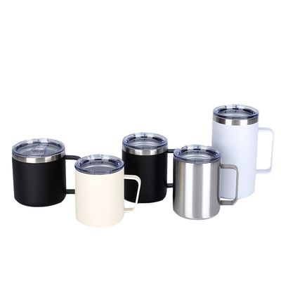 Minimalist Design Style 304 Stainless Steel Tumbler Coffee Mug with Handle and Straws