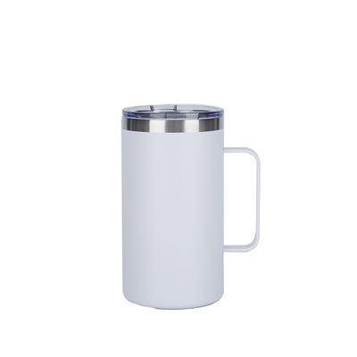 Minimalist Design Style 304 Stainless Steel Tumbler Coffee Mug with Handle and Straws