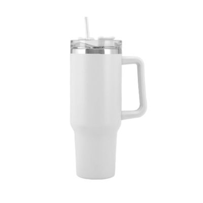 Portable Thermal Cup Tumbler with Handle and Lid Straw 40oz Stainless Steel Insulated