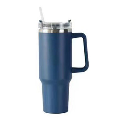 Portable Thermal Cup Tumbler with Handle and Lid Straw 40oz Stainless Steel Insulated