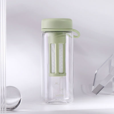 Custom 450ml/600ml Plastic Water Bottle with Tea Separator Student's Go-to Bottle