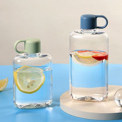 360ml/500ml Rectangular Shape Transparent Tritan Plastic Water Bottle for Camping Custom Design