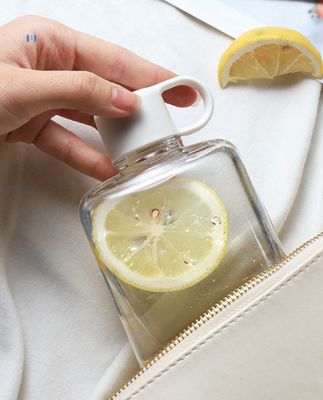 360ml/500ml Rectangular Shape Transparent Tritan Plastic Water Bottle for Camping Custom Design