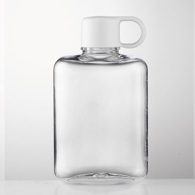 360ml/500ml Rectangular Shape Transparent Tritan Plastic Water Bottle for Camping Custom Design