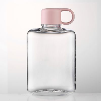 360ml/500ml Rectangular Shape Transparent Tritan Plastic Water Bottle for Camping Custom Design