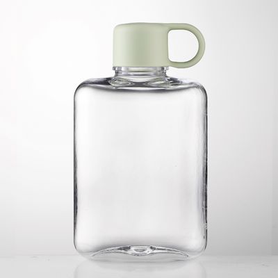 360ml/500ml Rectangular Shape Transparent Tritan Plastic Water Bottle for Camping Custom Design