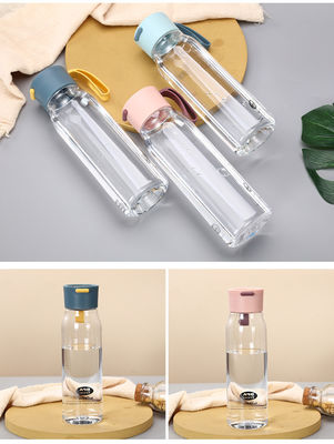 Portable Leak-proof Plastic Cup BPA-free Sports Tritan Water Bottle WITH LID for Adults