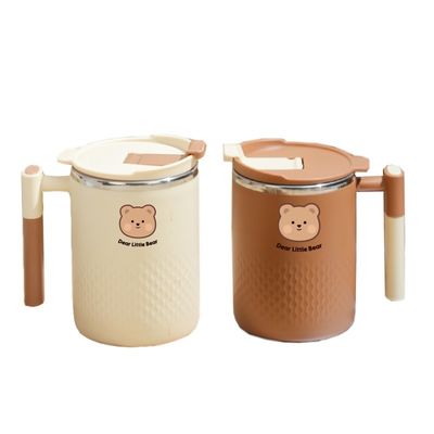 Direct 450ml 304 Stainless Steel Coffee Mug with Handle and Customized Color Logo
