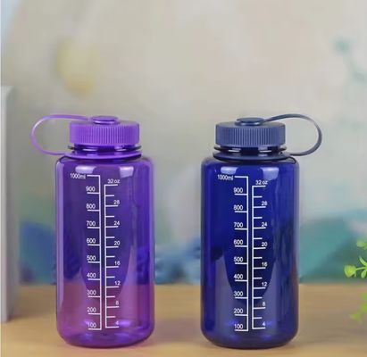 Unisex 1000ml Large Capacity Water Cup Scale Waterproof Cup with PS Plastic Material