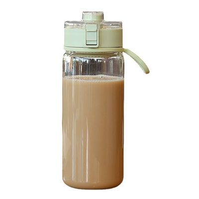 Simple Transparent Cup Body Portable Spring Cap Design Waterproof Plastic Water Bottles