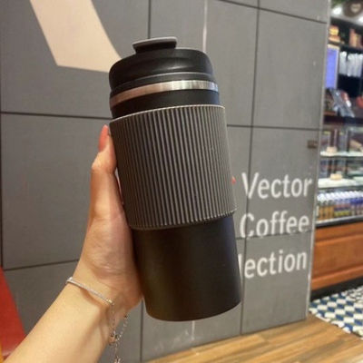 Vacuum Stainless Steel Double-walled Insulated Coffee Cup with Portable Leak-proof Lid