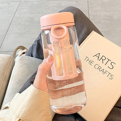 PE Material Children Water Bottle With Graduated Customized Logo Acceptable Leak-proof