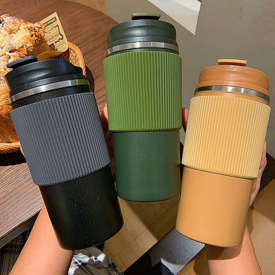 450ML Capacity Stainless Steel Coffee Cup Thermal Portable Travel Tumbler Leak Proof Mug