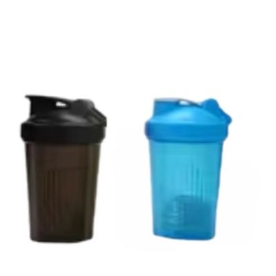 Unisex 400ML Wide Mouthed Protein Shake Bottle with Lid and Steel Ball PP PE Material
