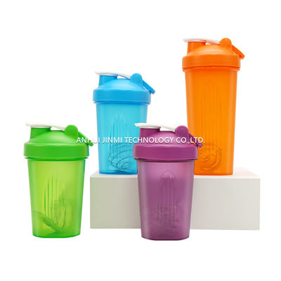 Unisex 400ML Wide Mouthed Protein Shake Bottle with Lid and Steel Ball PP PE Material