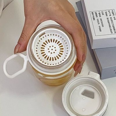 Large Capacity Removable Strainer Water Bottle for Hiking and Outdoor Activities