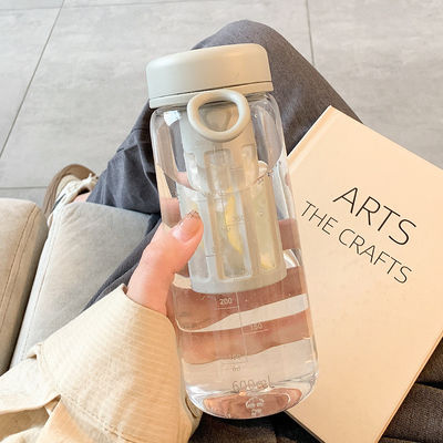 Contemporary Design Style Plastic Water Drinking Bottle with Tea Infuser 450ML/600ML