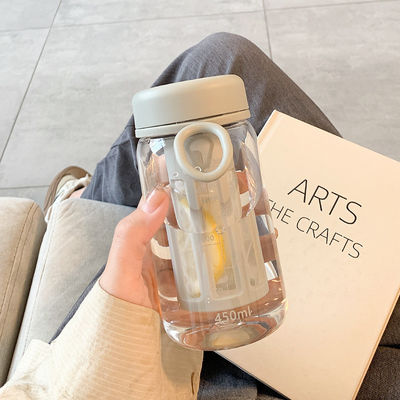 450ML 600ML Transparent BPA Free Tritan Plastic Water Bottle With Scale Sample Provide