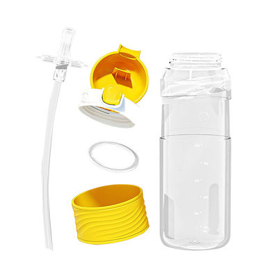 NP1080SA1 Custom Logo Printed Kids Kawaii Sublimation Bpa Free Clear Sports Water Bottles with Straw