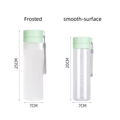 600ML 800ML PC Plastic Water Bottle With Rope Leakproof BPA Free Sports Motivational