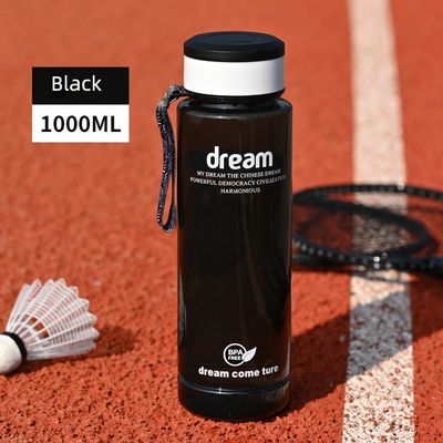Direct Drinking Portable Water Bottle with Time Marker and Multiple Color Options